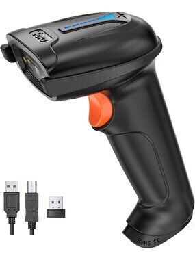 Tera 2-in-1 Wireless Barcode Scanner – 1D Laser – Battery Indicator 328ft Range